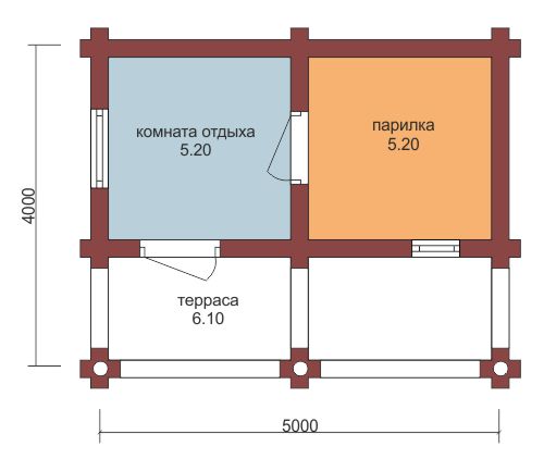 баня планировка WB-008